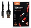 Type  C To Type A  Rugged   USB CABLE 3 Feet Black in Retail Packing